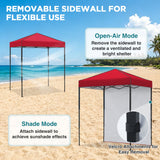 6x4 Instant Pop Up Canopy Tent with 1 Sidewall - Eagle Peak®