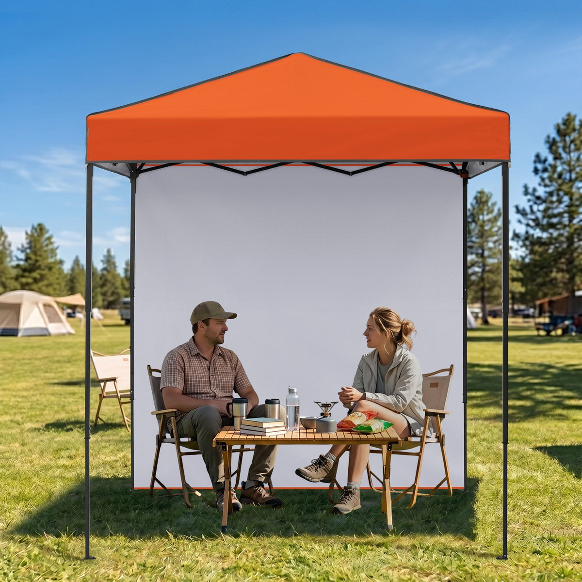 6x4 Instant Pop Up Canopy Tent with 1 Sidewall - Eagle Peak®