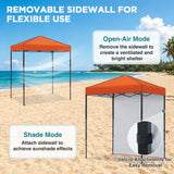 6x4 Instant Pop Up Canopy Tent with 1 Sidewall - Eagle Peak®