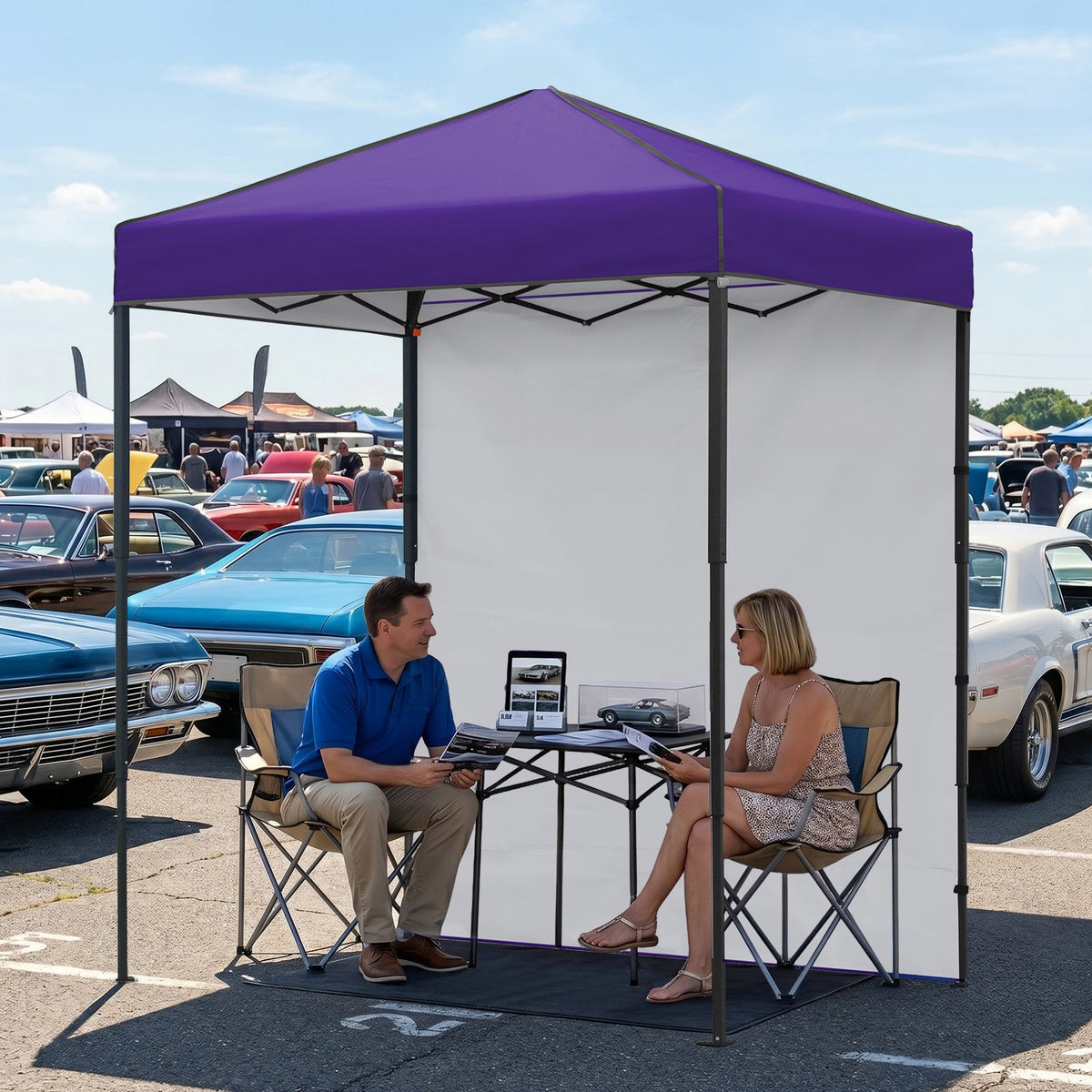 6x4 Instant Pop Up Canopy Tent with 1 Sidewall - Eagle Peak®