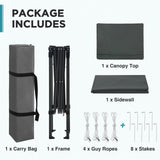 6x4 Instant Pop Up Canopy Tent with 1 Sidewall - Eagle Peak®