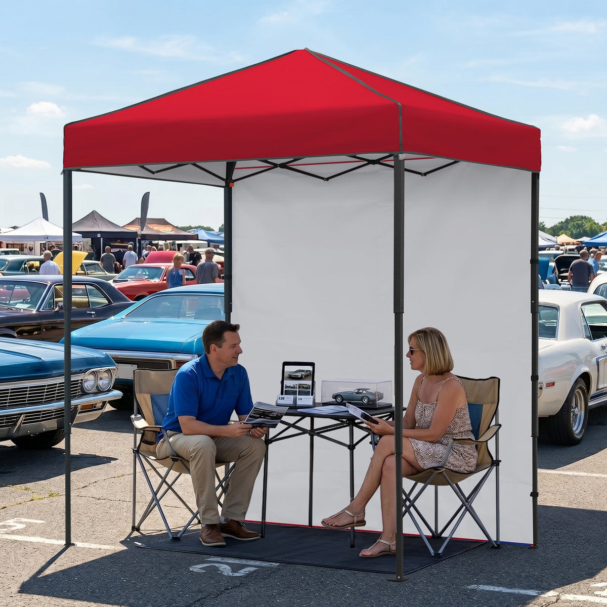 6x4 Instant Pop Up Canopy Tent with 1 Sidewall - Eagle Peak®