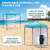 6x4 Instant Pop Up Canopy Tent with 1 Sidewall - Eagle Peak®