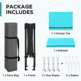 6x4 Instant Pop Up Canopy Tent with 1 Sidewall - Eagle Peak®
