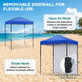 6x4 Instant Pop Up Canopy Tent with 1 Sidewall - Eagle Peak®