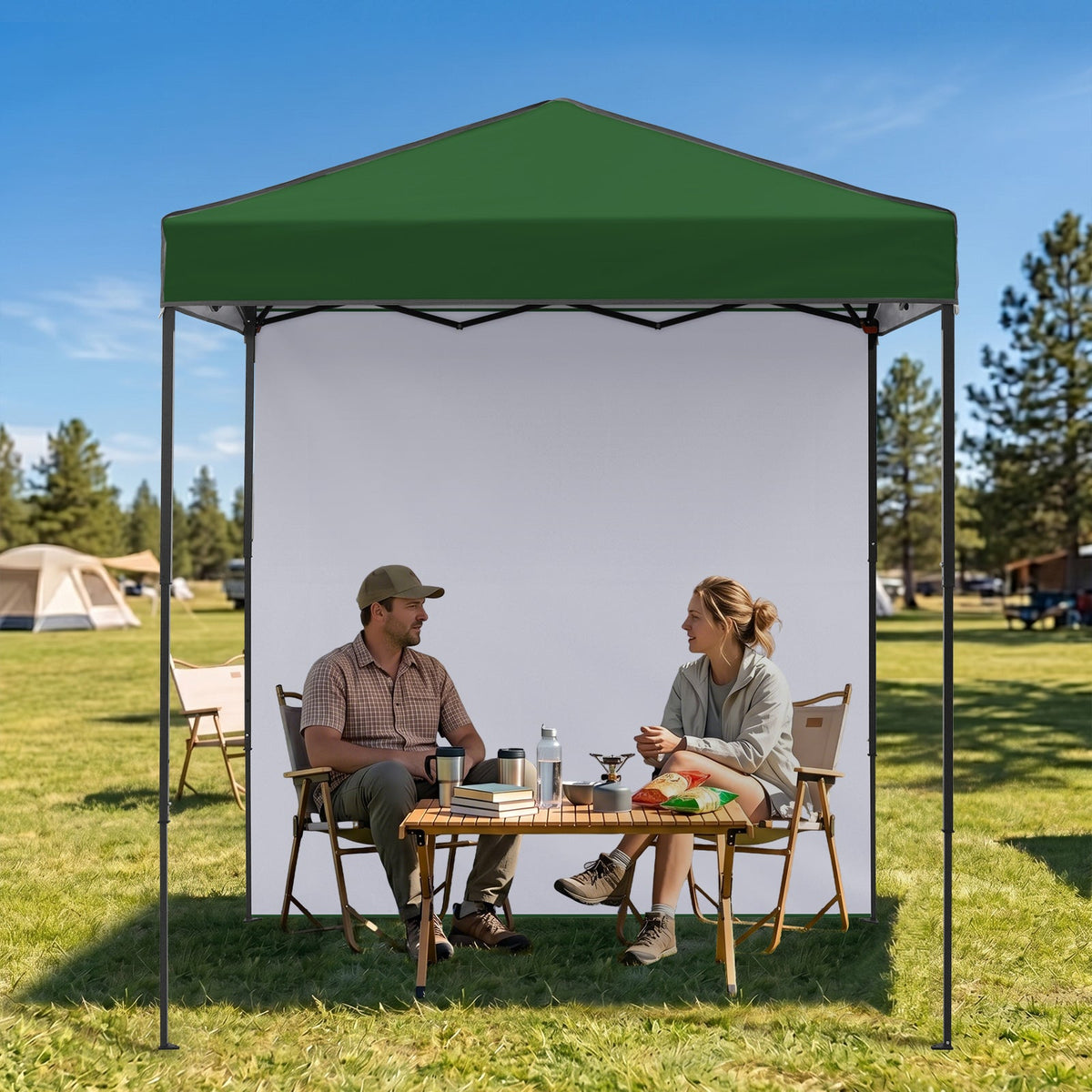 6x4 Instant Pop Up Canopy Tent with 1 Sidewall - Eagle Peak®