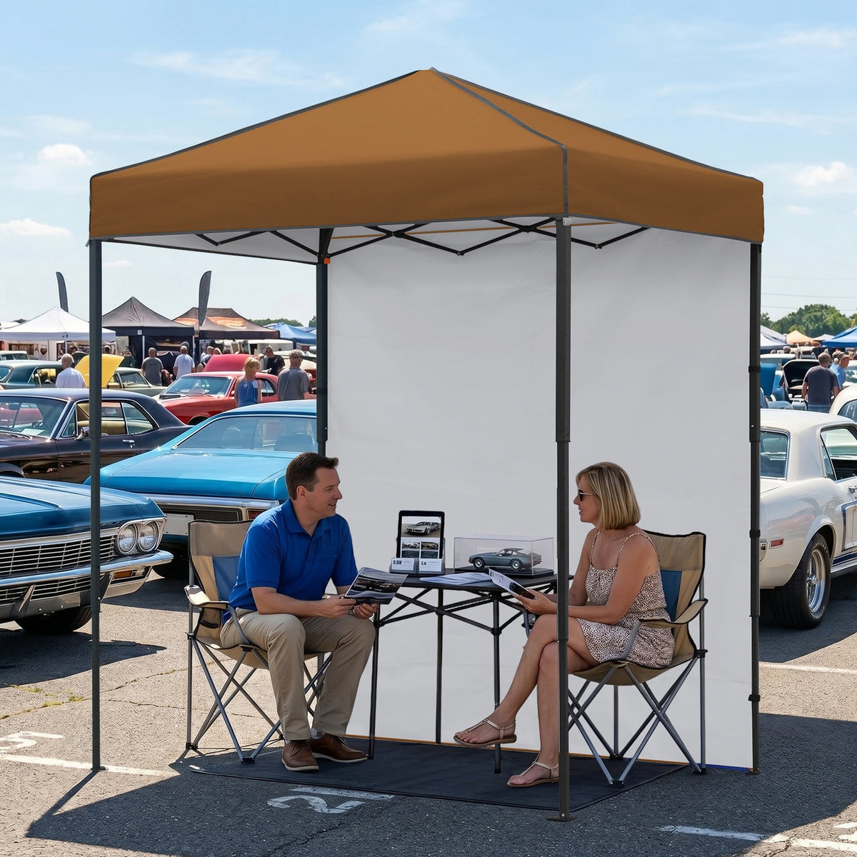 6x4 Instant Pop Up Canopy Tent with 1 Sidewall - Eagle Peak®
