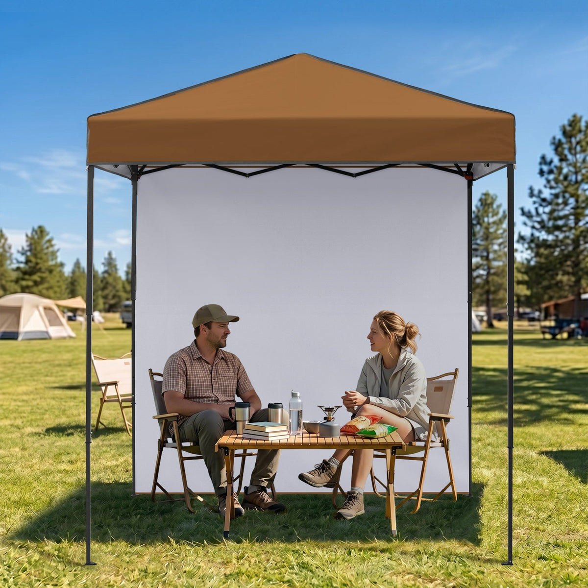 6x4 Instant Pop Up Canopy Tent with 1 Sidewall - Eagle Peak®