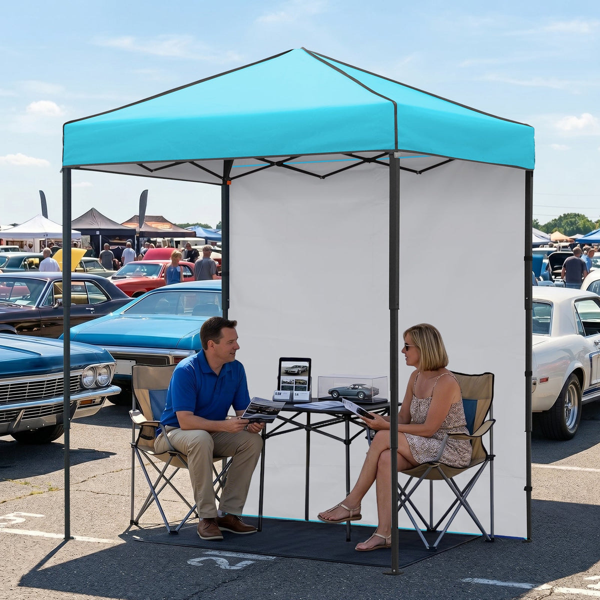 6x4 Instant Pop Up Canopy Tent with 1 Sidewall - Eagle Peak®