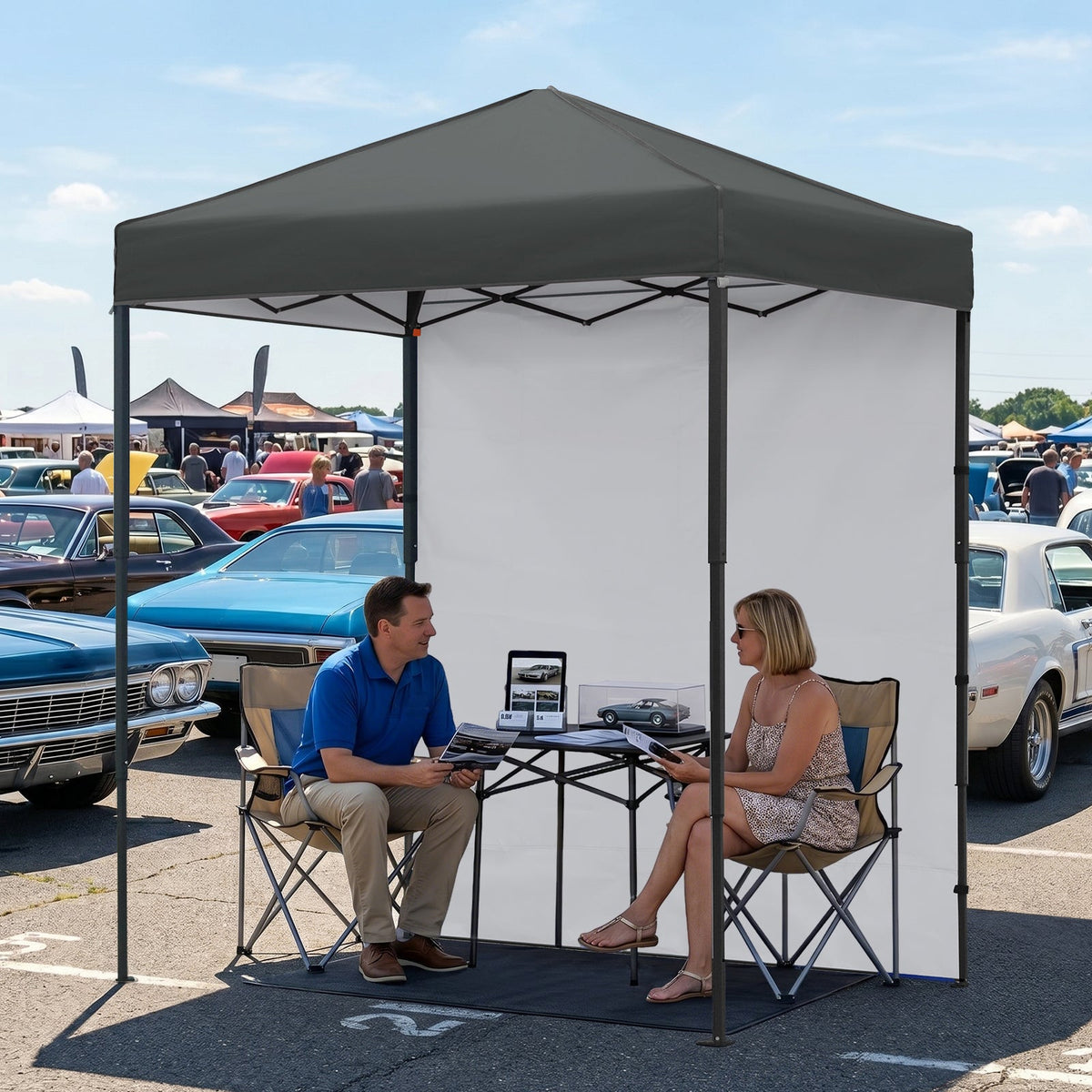 6x4 Instant Pop Up Canopy Tent with 1 Sidewall - Eagle Peak®