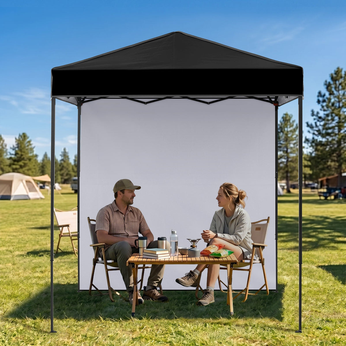 6x4 Instant Pop Up Canopy Tent with 1 Sidewall - Eagle Peak®