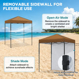 6x4 Instant Pop Up Canopy Tent with 1 Sidewall - Eagle Peak®