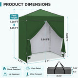 6x4 Instant Pop Up Canopy Tent with 4 Side Wall Panels - Eagle Peak®