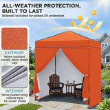 6x4 Instant Pop Up Canopy Tent with 4 Side Wall Panels - Eagle Peak®