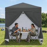 6x4 Instant Pop Up Canopy Tent with 4 Side Wall Panels - Eagle Peak®