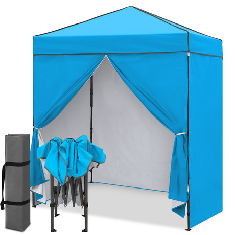 6x4 Instant Pop Up Canopy Tent with 4 Side Wall Panels - Eagle Peak®