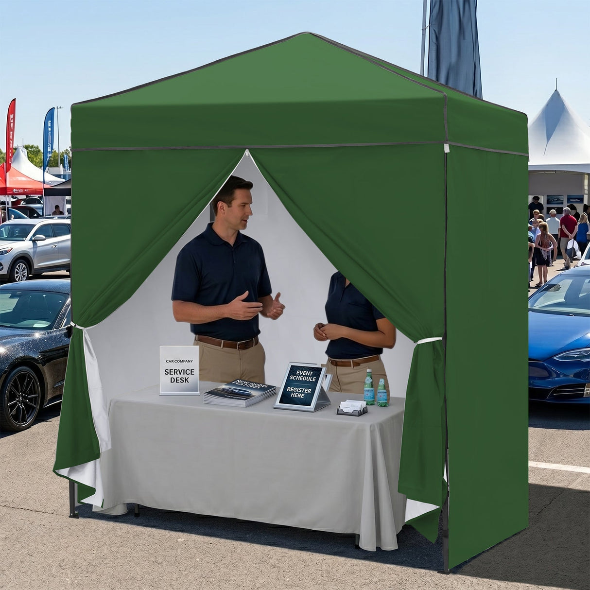 6x4 Instant Pop Up Canopy Tent with 4 Side Wall Panels - Eagle Peak®