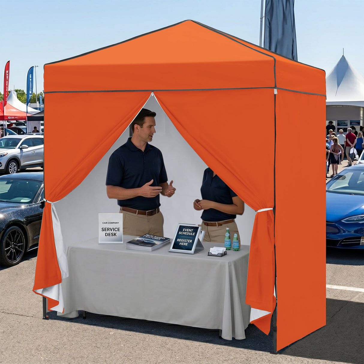 6x4 Instant Pop Up Canopy Tent with 4 Side Wall Panels - Eagle Peak®
