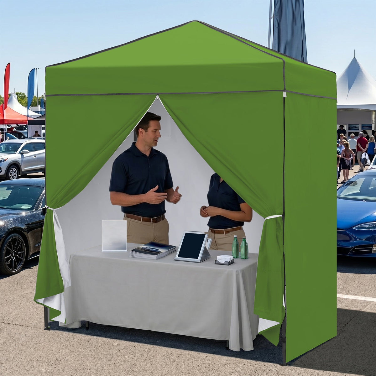 6x4 Instant Pop Up Canopy Tent with 4 Sidewalls - Eagle Peak®