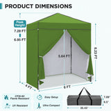 6x4 Instant Pop Up Canopy Tent with 4 Sidewalls - Eagle Peak®