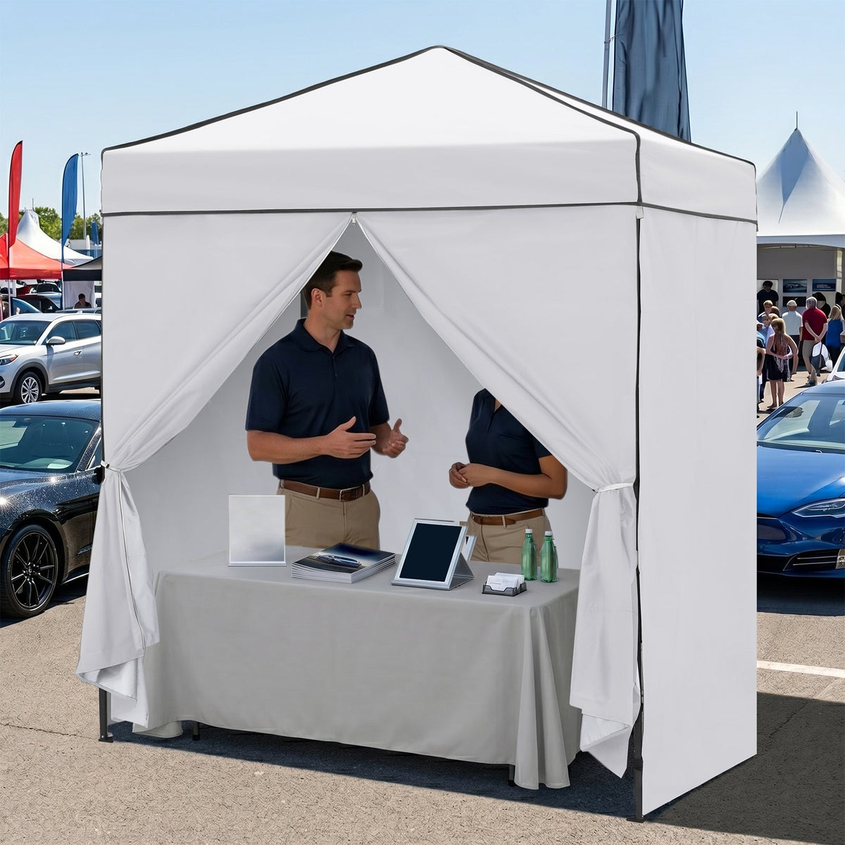 6x4 Instant Pop Up Canopy Tent with 4 Sidewalls - Eagle Peak®