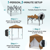 6x4 Instant Pop Up Canopy Tent with 4 Sidewalls - Eagle Peak®