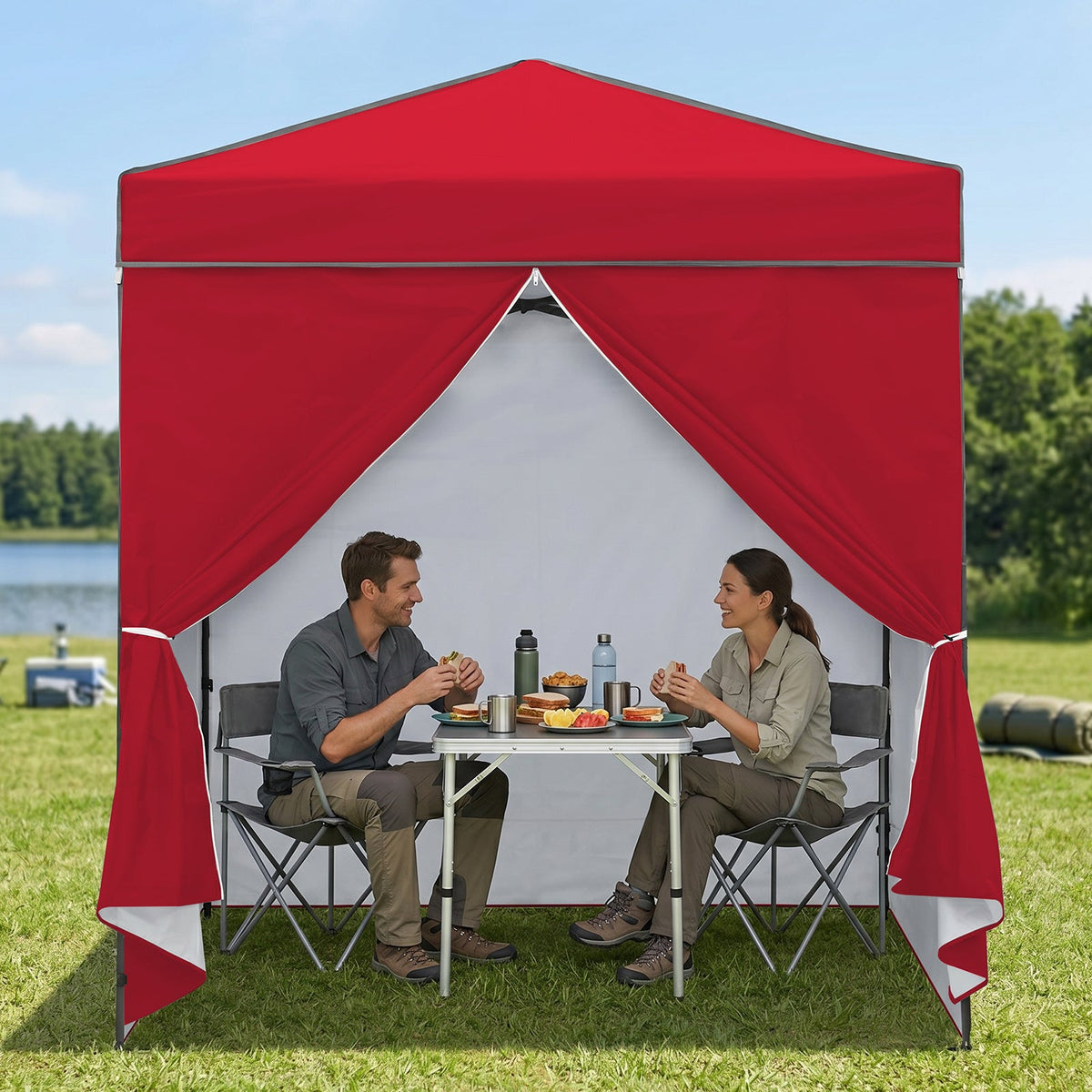 6x4 Instant Pop Up Canopy Tent with 4 Sidewalls - Eagle Peak®
