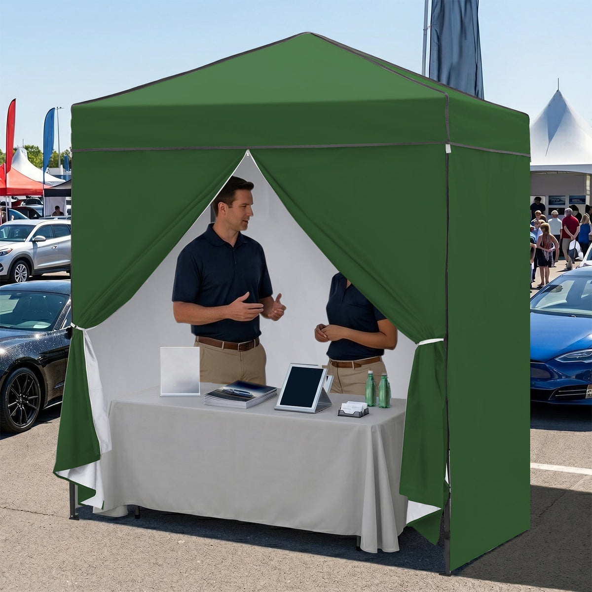 6x4 Instant Pop Up Canopy Tent with 4 Sidewalls - Eagle Peak®