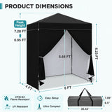 6x4 Instant Pop Up Canopy Tent with 4 Sidewalls - Eagle Peak®