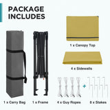 6x4 Instant Pop Up Canopy Tent with 4 Sidewalls - Eagle Peak®