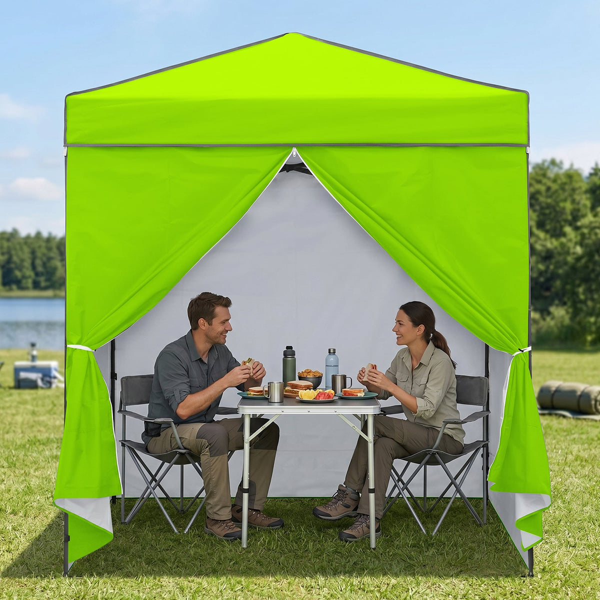 6x4 Instant Pop Up Canopy Tent with 4 Sidewalls - Eagle Peak®