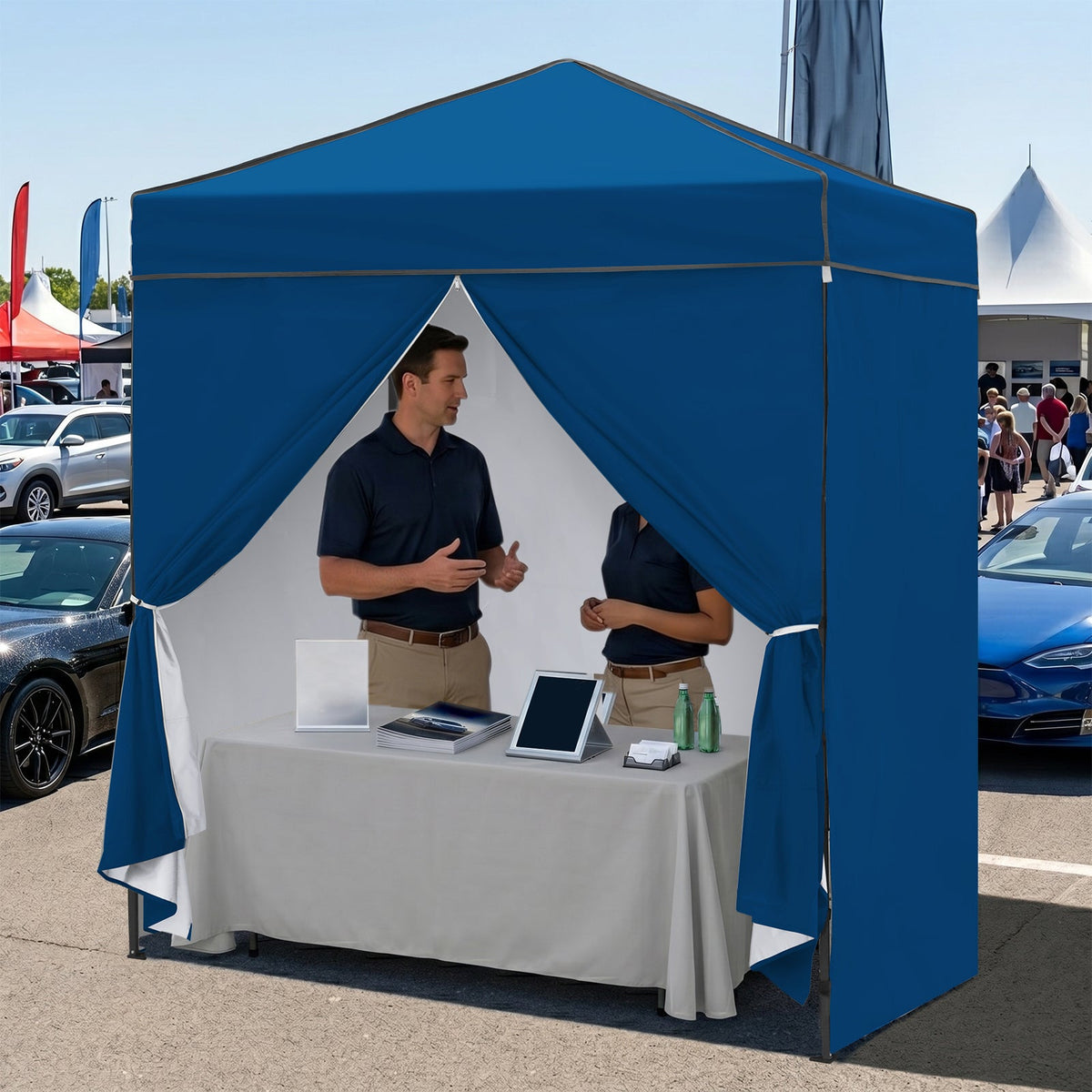 6x4 Instant Pop Up Canopy Tent with 4 Sidewalls - Eagle Peak®