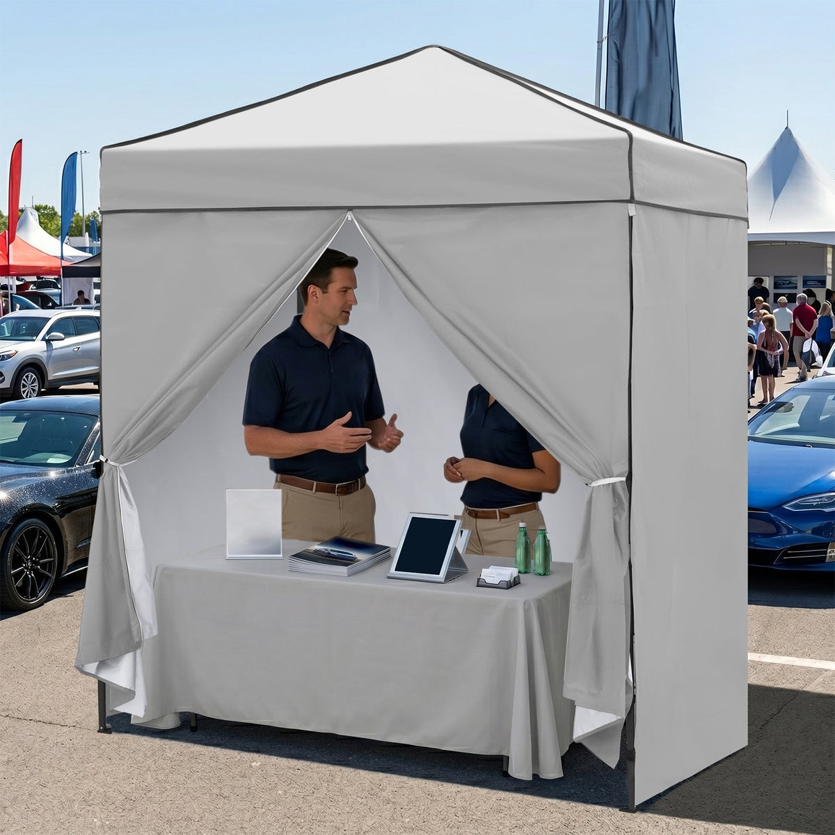 6x4 Instant Pop Up Canopy Tent with 4 Sidewalls - Eagle Peak®