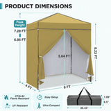 6x4 Instant Pop Up Canopy Tent with 4 Sidewalls - Eagle Peak®