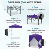 6x4 Instant Pop Up Canopy Tent with 4 Sidewalls - Eagle Peak®