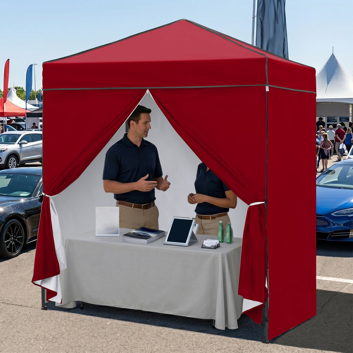 6x4 Instant Pop Up Canopy Tent with 4 Sidewalls - Eagle Peak®