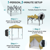 6x4 Instant Pop Up Canopy Tent with 4 Sidewalls - Eagle Peak®
