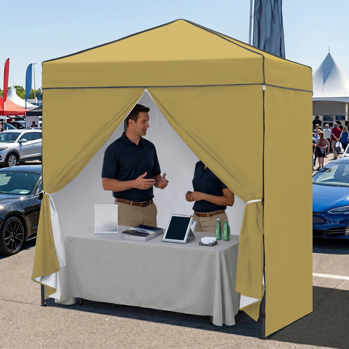 6x4 Instant Pop Up Canopy Tent with 4 Sidewalls - Eagle Peak®