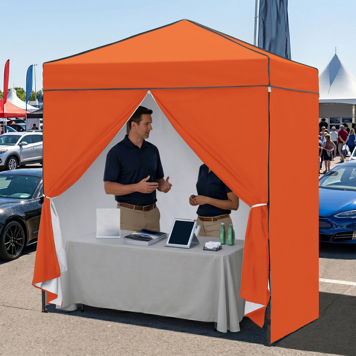 6x4 Instant Pop Up Canopy Tent with 4 Sidewalls - Eagle Peak®