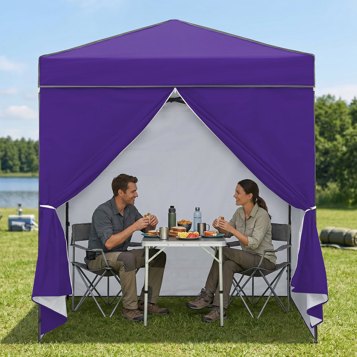 6x4 Instant Pop Up Canopy Tent with 4 Sidewalls - Eagle Peak®