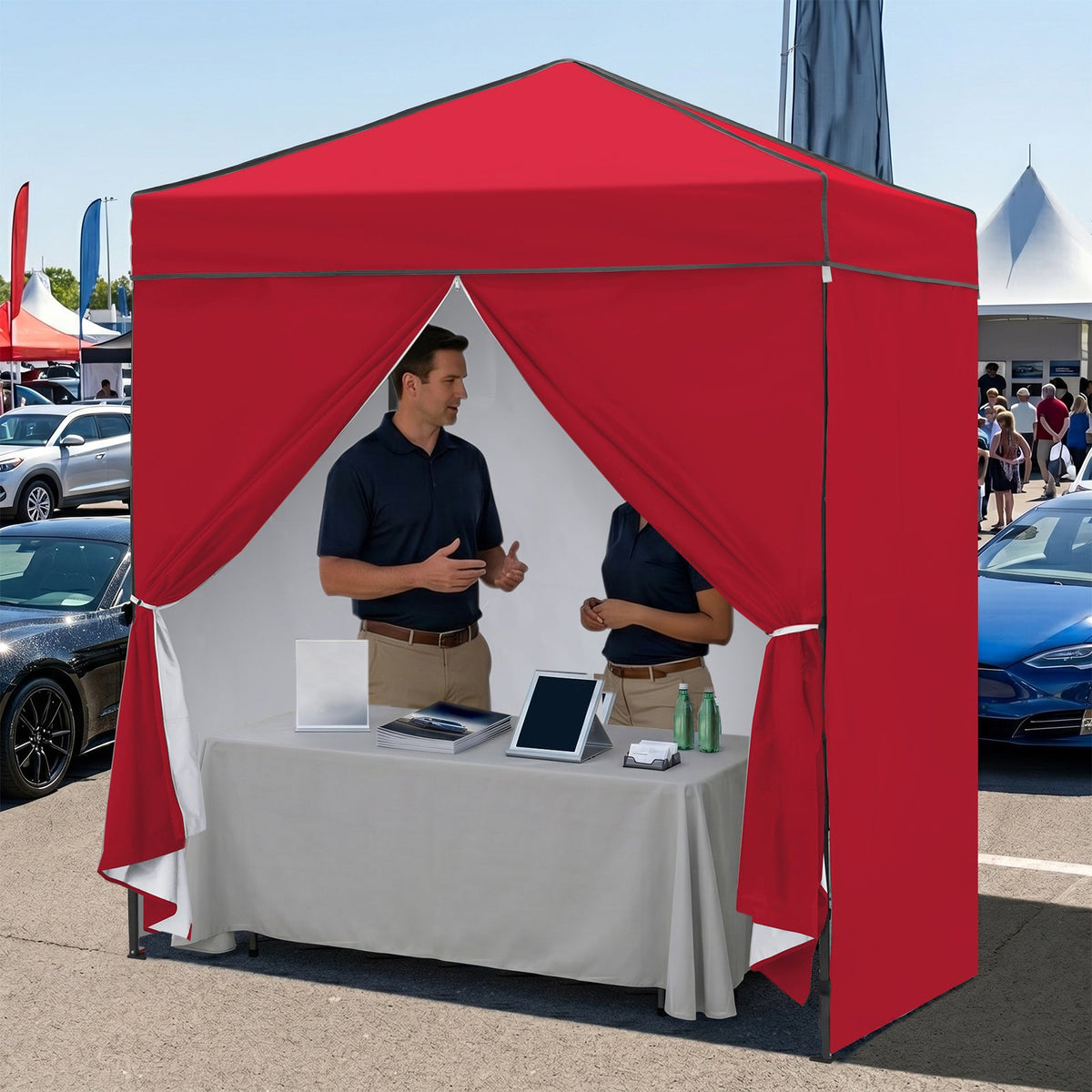 6x4 Instant Pop Up Canopy Tent with 4 Sidewalls - Eagle Peak®