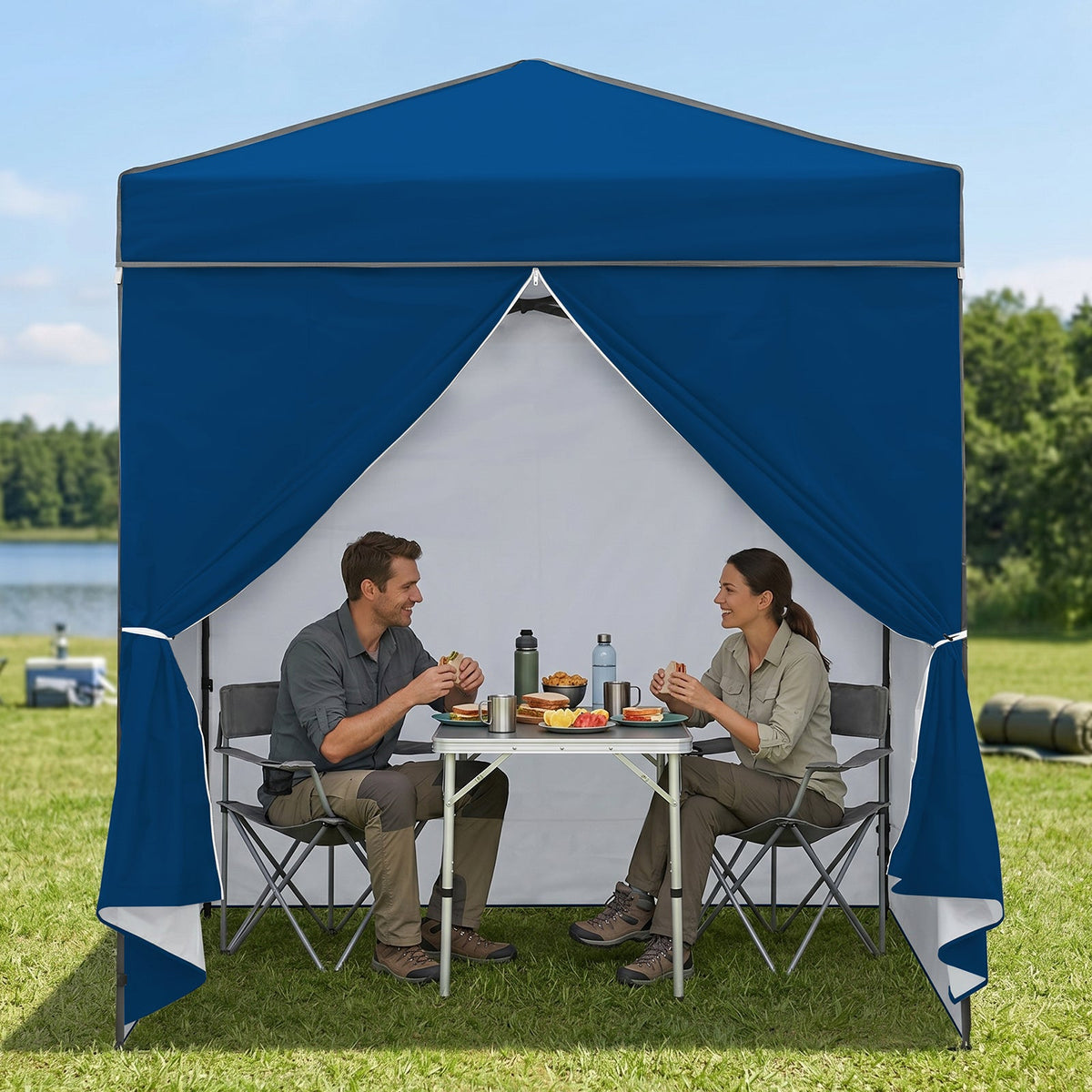 6x4 Instant Pop Up Canopy Tent with 4 Sidewalls - Eagle Peak®