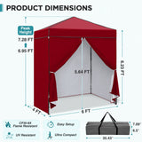 6x4 Instant Pop Up Canopy Tent with 4 Sidewalls - Eagle Peak®