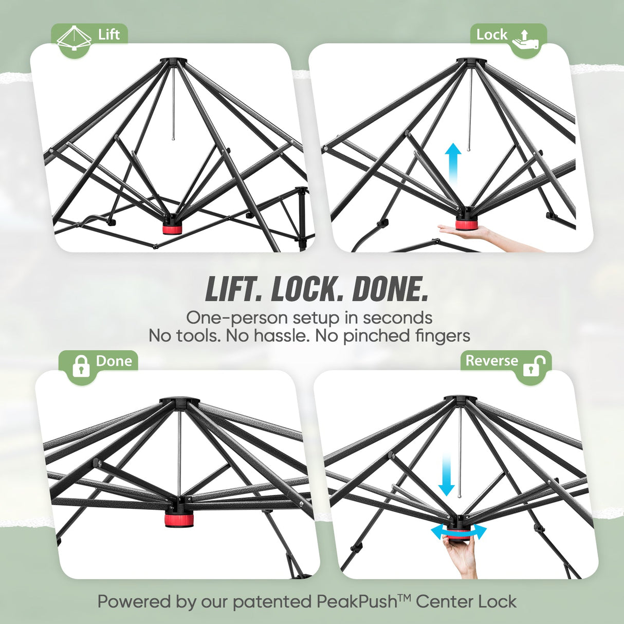 6x4/8x6/10x10 Portable Walk in Greenhouse with Polyester Reinforced Corners, Gray/White, Green/White - Eagle Peak