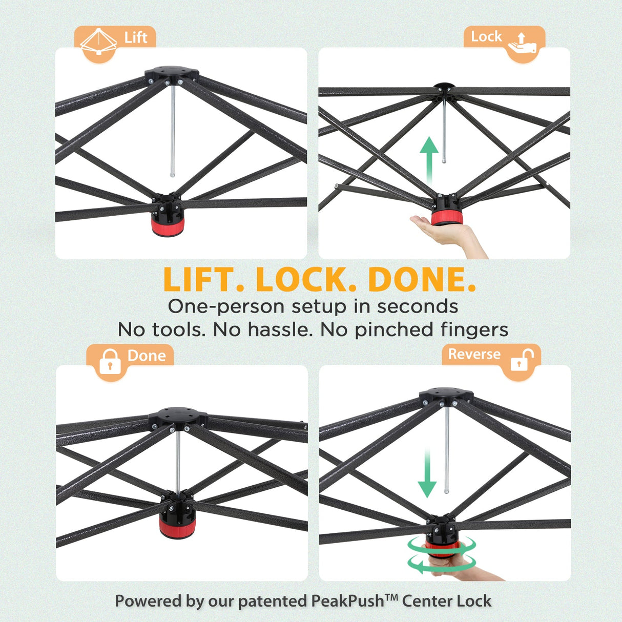 6x4/8x6/10x10 Portable Walk in Greenhouse with Polyester Reinforced Corners, Gray/White, Green/White - Eagle Peak