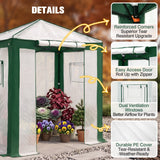 6x4/8x6/10x10 Walk In Pop Up Greenhouse - Eagle Peak®