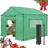 6x6/ 8x8/ 10x10 Portable Pop Up Greenhouse, Patented Center Lock with Gable Roof - Eagle Peak Custom Canopy Tent