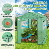 6x6/ 8x8/ 10x10 Portable Pop Up Greenhouse, Patented Center Lock with Gable Roof - Eagle Peak®