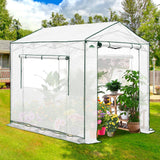 6x6/ 8x8/ 10x10 Portable Pop Up Greenhouse, Patented Center Lock with Gable Roof - Eagle Peak®