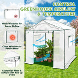 6x6/ 8x8/ 10x10 Portable Pop Up Greenhouse, Patented Center Lock with Gable Roof - Eagle Peak®